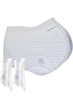 2022 Woof Wear Close Contact Saddle Cloth & Club Brushing Boots Bundle WS0003WB0003 - White